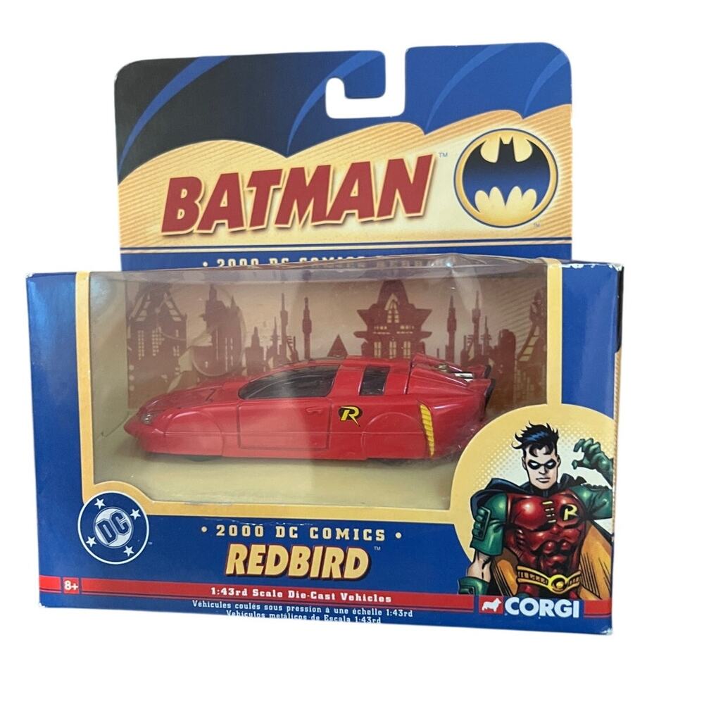 Corgi 2000 DC Comics Red Bird Diecast Batman Robin Car New Red